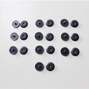 Resim 10Lu Set- Gri Emniyet Kemeri Klipsi Düğmesi Stop Düğme Toka 