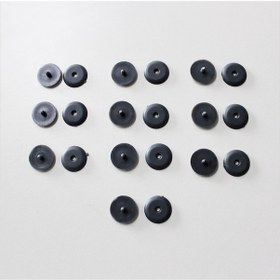 Resim 10Lu Set- Gri Emniyet Kemeri Klipsi Düğmesi Stop Düğme Toka 