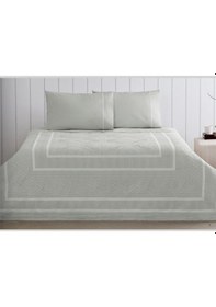 Resim Taç Pike Takımı Jakarlı Anetta Gri Çift Kişilik 