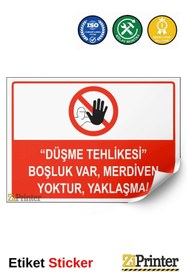 Resim ZiPrinter Giyotin Makasında Görevliden Başkasının Çalışması Yasaktır isg Uyarı Levhası Etiket 25x35 cm 