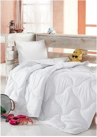 Resim Komfort Home Microfiber Bebek Yorganı 95X145 Cm / Beyaz 