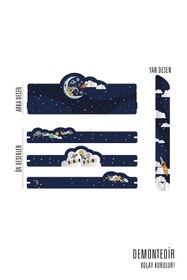 Resim Popcorn Kids Gezegenler Üçlü Duvar Rafı 