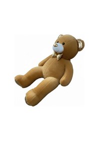 Resim Parlak Papyonlu Peluş Ayı 100 Cm 27105 Kahverengi Çok Renkli 