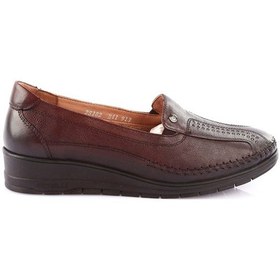 Resim Forelli 25182 Kadın Silver Taşlı Hallux Valgus Yapılı Memory Foam Casual Ayakkabı 25182-27-R0685 Kahverengi 