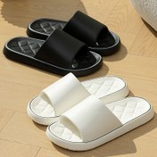 Resim Mrs Hui Unisex EVA Banyo Terlikleri - Kaymaz Masaj Tutuşu, Hafif & Dayanıklı, Siyah Beyaz Ekose Tasarım İç/Dış Mekan Kullanımı için - İlkbahar/Yaz Konforlu Ev Ayakkabıları, Yazlık Ev Giyimi, Günlük Slipon, Kaydırmaz Taban 
