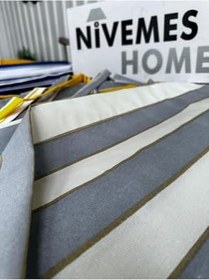 Resim Branda Balkon Perdesi Kornişli Ve Bağcıklı Fon Perde, 540 x 220 
