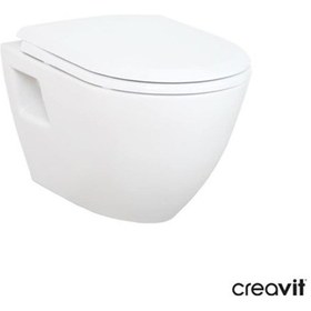 Resim Creavit Tp325 Asma Klozet + Yeni Slim Yavaş Kapanır Kapak Kc5000- 