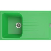 Resim POLEX Cristalüx Granit Evye P-02 Yeşil Tezgah Altı Ve Tezgah Üstü Mutfak Evyesi 85x49,5cm 