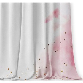 Resim Kız Çocuk Odası Çift Kanatlı Fon Perde Unicorn Prenses Desenli 