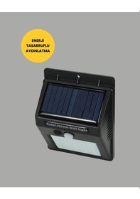 Resim Mey İthalat Güneş Paneli İle Şarj Olan 20 Led Dış Mekan Hareket Sensörlü Lamba 