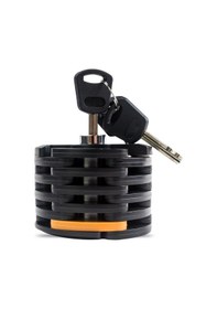 Resim Katlanır Scooter Motosiklet Kilidi, Hırsızlık Anti Ebike Bisiklet Katlanabilir Zincir Kilidi 3 Anahtar Sarı 