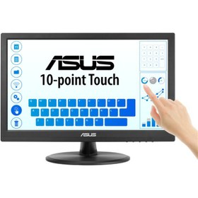 Resim ASUS 15.6 ASUS VT169HE IPS 5MS 60MHZ 1XVGA 1XHDMI FHD 1920X1080 DOKUNMATİK EKRAN FLICKER FREE ÇERÇEVESİZ VESA SİYAH 