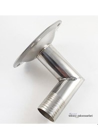 Resim 21mm Paslanmaz Yer Süzgeçi 90' Çıkışlı Yer Sifonu 