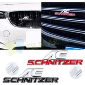 Resim Bmw Ac Schnitzer Vidalı Ön Panjur Izgara Logo Metal Kırmızı-Siyah 