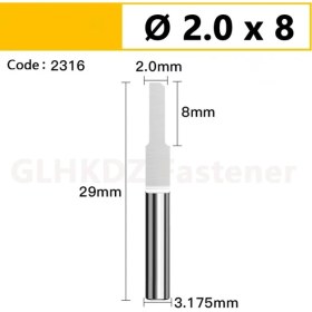 Resim 2Liyao 2.0X8X3.175MM (2316) Ø0.8-6mm Katı Karbür Tek Flüt Düz Yönlendirici Bit End Mill Cnc Freze Kesicisi Gravür Aracı Akrilik Mdf Plastik HRC63 (Yurt Dışından) 