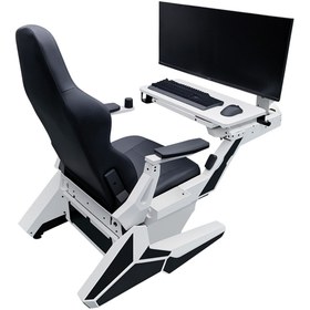 Resim Twisted Minds EASEPOD PRO RGB ELEKTRİKLİ DERİ DÖŞEME ÇELİK PROFESYONEL GAMING SIMULATOR 