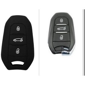 Resim Peugeot 308 508 2008 3008 4008 5008 Rifter Silikon Anahtar Kılıfı Eller Serbest Siyah Renk 