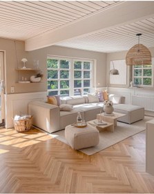 Resim ERİZA Relax Soft 4 Modül Köşe Takımı (KIRIK BEYAZ) Keten 10 