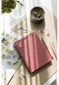 Resim 2026 A5 Spiralli Keten Haftalık Ajanda 12 Aylık - Pembe Pembe 