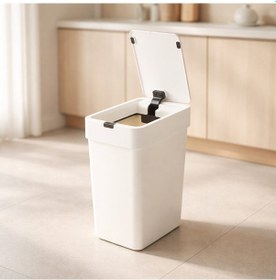 Resim Slim Sensörlü Çöp Kovası - Beyaz - 9 Lt Çok Renkli 