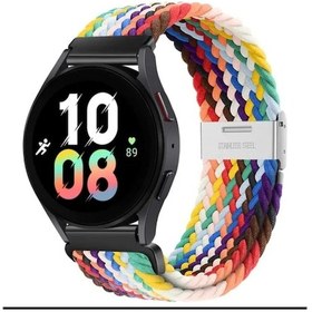 Resim Samsung Galaxy Gear Sport R600 - Gear S2 Classic Uyumlu 20mm Likralı Örgü Kayış Akıllı Saat Kordonu 