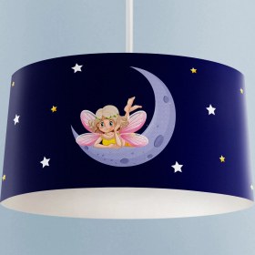 Resim Mekta Home Ay ve Kelebek Kız Desenli Avize 