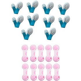Resim Demet Home Bebek Çocuk Güvenlik Seti Kapak Dolap Çekmece Kilidi 10+10 Super Çok Renkli 