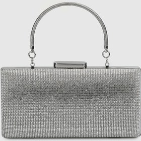 Resim Gümüş Kadın Abiye Çanta 