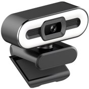 Resim Ranyeek 2k Usb Webcam 3mp Cmos Sensörlü, Dahili Mikrofon Ve Işıklandırıcı İle Canlı Yayın Ve Video Konferans İçin Plug & Play 