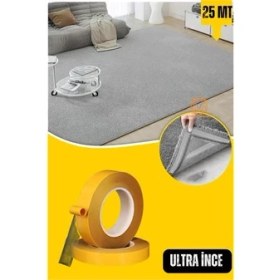 Resim Halı Yapıştırıcı Halı Kaydırmaz Bant Ultra Ince 25 Metre 