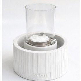 Resim Alba Beyaz Biyoetanol Masaüstü Şömine - 1 Lt Yakıt Ve Dekoratif Taş Hediye 