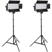 Resim Gdx CF-300C BiColor Mobil 2'li Sürekli Video Panel LED Işık Seti 