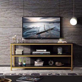 Resim Zizuva Tasarım 80x140x40 CM Gold Ev ve Ofis TV Sehpası 