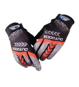Resim XBYC OUTDOOR XBYC-HJ-1504 KROS UZUN PARMAK ELDİVEN SİYAH KIRMIZI 