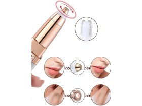 Resim Mobee Luxury 2 Başlıklı Şarjlı Işıklı Kaş Bıyık Alma Vücut Kadın Tüy Epilasyon Aleti ve Mini Parfüm Şişesi 