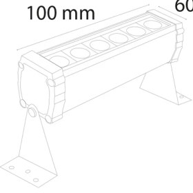 Resim Variolux 10 cm Dış Mekan Wallwasher Armatür 3000K(Günışığı) 3W 