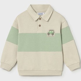 Resim Mayoral Yazlık Erkek Bebek Polo Yaka Sweatshirt Bej - Bej / 12 Ay 