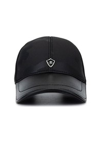 Resim Tamer Tanca Erkek Deri & Tekstil Siyah Beyzbol Şapka 524 1143 Spk Sk25-26 Sıyah Kmflj Siyah Melanj 