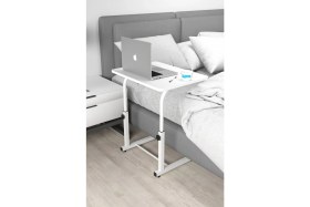 Resim Depolife Yükseklik Ayarlı Laptop Sehpası Kahvaltı Ders Çalışma Bilgisayar Ofis Yemek Çocuk Masası Metal Ayak 