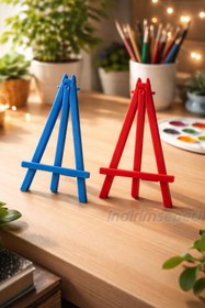 Resim Mini Plastik Şövale 14,5 cm x 8 cm – Küçük Boy Resim Standı | Çocuklar İçin Masaüstü Şövale 1 Adet 