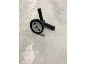 Resim Çağdaş Paslanmaz Lüx Mat Siyah Ikili Bornozluk Havlu Askılığı 