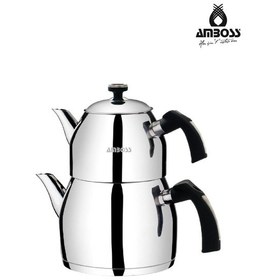 Resim Teadora 4 Parça Paslanmaz Çelik Büyük Boy Çaydanlık Gri 