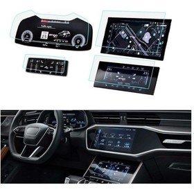 Resim Audi Q7 Ekran Koruyucu Set Multimedya Kumanda Gösterge Klima ' Sadece Ekran Koruyucu 
