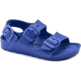 Resim Birkenstock Erkek Çocuk Mavi Milano Kids Mf Terliği 1019502 