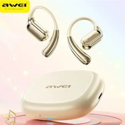 Resim Tz8-bej Awei Tz8 Hava İletim Teknolojisi Ve Kulak Kancası Tasarımı İle Kablosuz Kulaklık, Spor Ve Müzik İçin Açık Bluetooth Kulaklık 