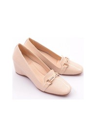 Resim Dgn 24305 Kadin Metal Aksesuar Topuklu Ayakkabi 24305-2428-R1806 Ten Rengi 