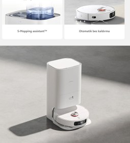 Resim Xiaomi 3D Engellerden Kaçınma Çift Hatlı Lazer ve Lds Lidarlı Tarama 4000PA Çekimli Robot Süpürge + Luciole Lambader 