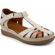 Resim Venüs 25033540 Günlük Hakiki Deri Bayan Sandalet-bej Bej 