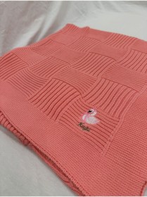 Resim belpa Kuğu Concept Triko Bebek Battaniyesi %100 Pamuklu,Sepet Örgü Desenli,Kız Bebek Erkek Bebek Battaniyesi,Kalın Triko Bebek Battaniyesi 