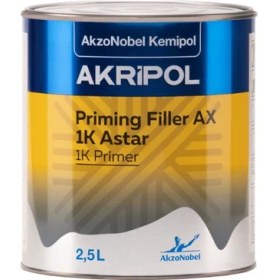Resim Akzonobel Akripol Prımıng Fıller Ax 1k Selülozik Astar 2,5 Lt Açık Gri 